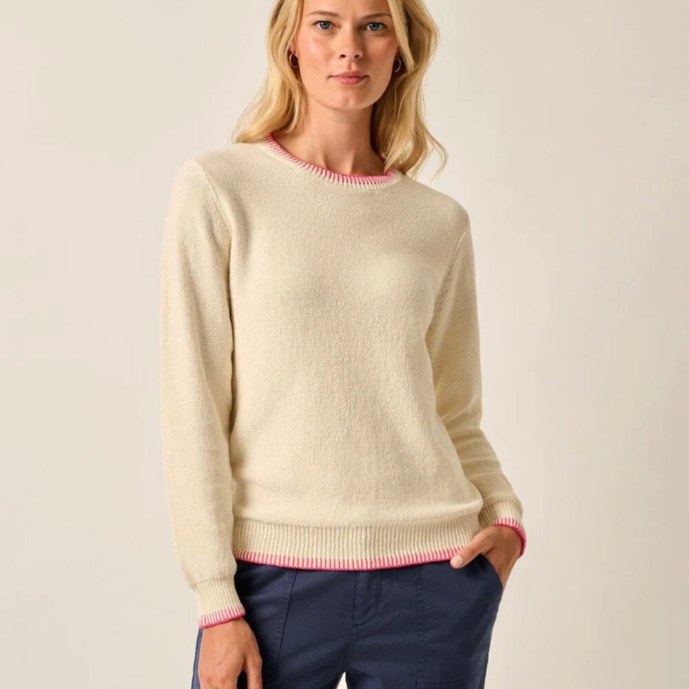 Blanche Cotton Blend Crewneck Sweater